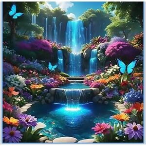 5D DIY Full Round Drill Diamond Painting Kits Waterfall